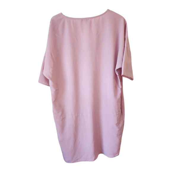 H by Halston Pink Shift Dress Pockets V Neck Summer Size Medium - Picture 4 of 8